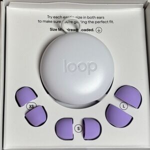 Loop Quiet 2 Noise Reducing Earplugs Violet Purple Silicone Sleep New Open Box